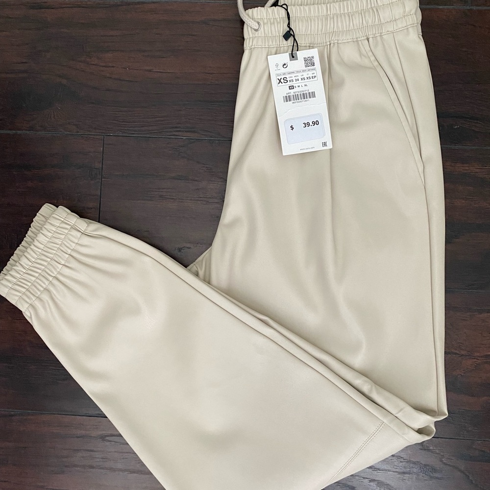 Zara faux leather pants